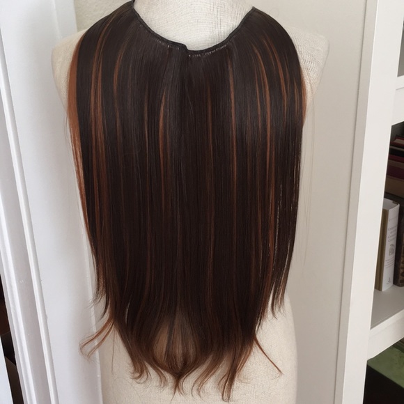 Hair Extension 18” Synthetic Brown & Copper - Picture 1 of 7